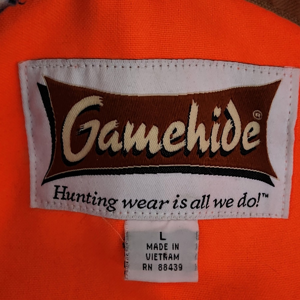 Gamehide Brush Breaker Jacket Mens Large Orange Tan Heavy‎ Duty Canvas Hunting - Picture 6 of 12